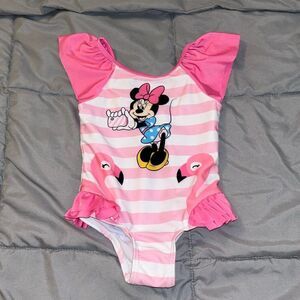 👕 12m Disney Minnie Mouse flamingo bathing suit